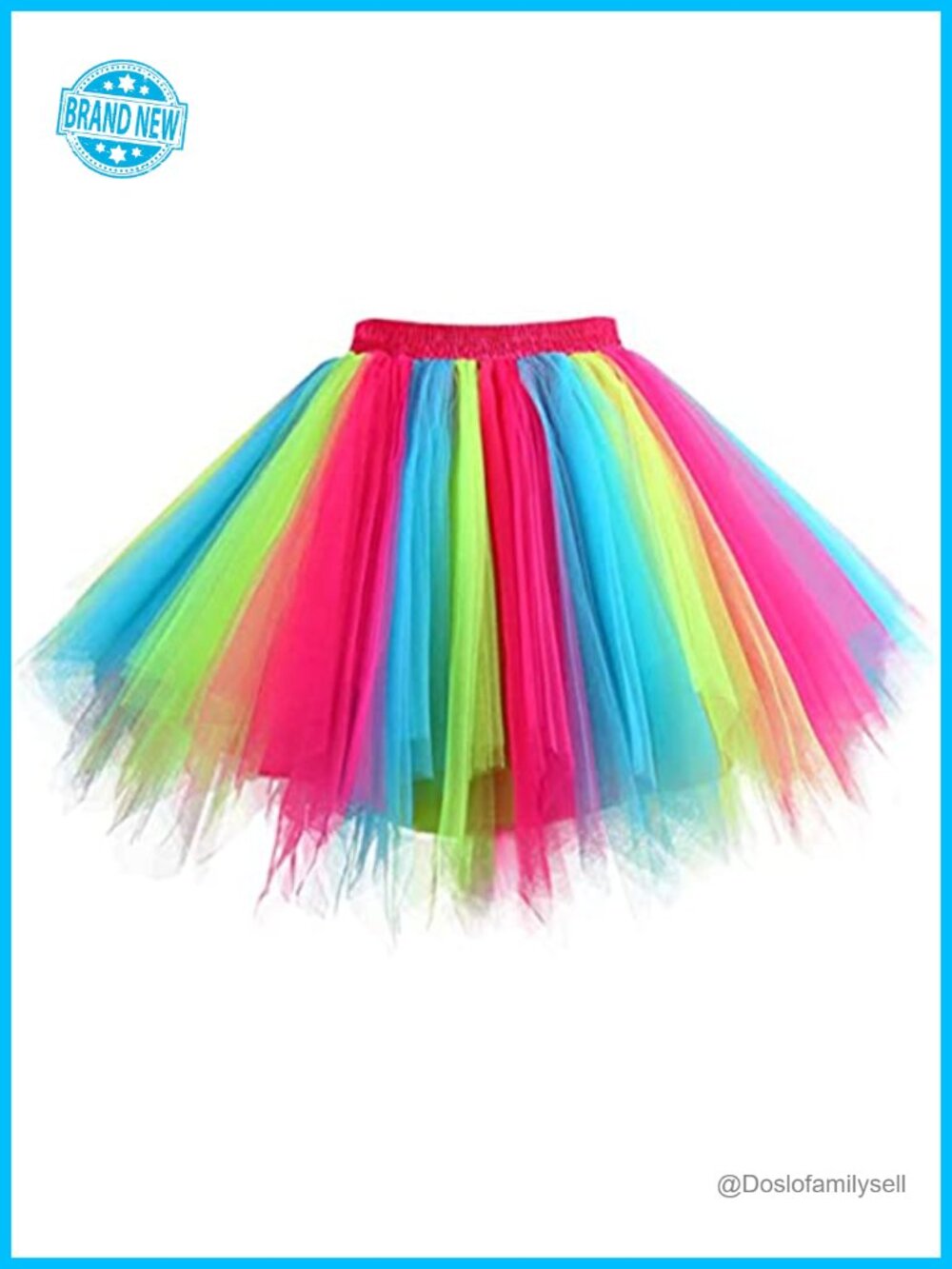 80s Tutu Skirt Tulle Costume Halloween Rave Party Skirt